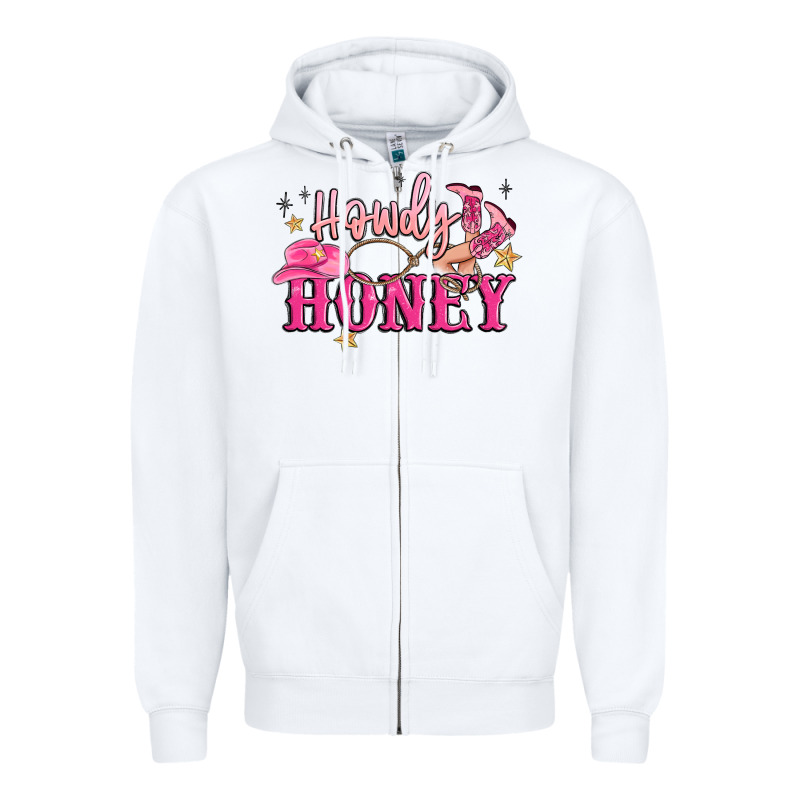 Howdy Honey Zipper Hoodie by MaliasSmallBusiness | Teevron