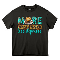 Asphalt more espresso less depresso western Heavy Core Tee - texasbilliewilder