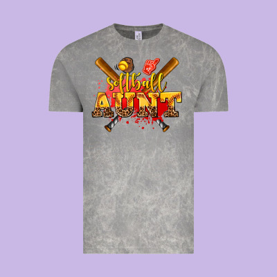 Softball Aunt Vintage Tee Designed By Adodesignshop