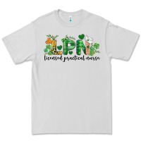 Dove Grey st. patricks day registered nurse lpn heart Premium Tee - BarkalooDesign