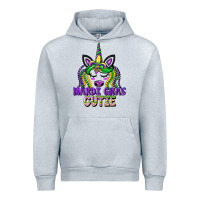 Heather Grey mardi gras cutie unicorn Urban Hoodie - CowGirlArtShop