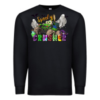 Black spooky crusher monster truck Premium Sweatshirt - LillyAllenDesigns