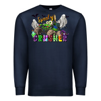 Navy spooky crusher monster truck Premium Sweatshirt - LillyAllenDesigns