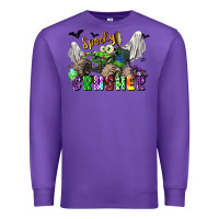Purple spooky crusher monster truck Premium Sweatshirt - LillyAllenDesigns