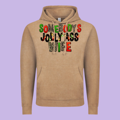 Somebody's Jolly Ass Wife Vintage Hoodie Designed By Fadigitalartstudio