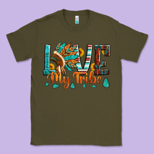 Love My Tribe Native American Indian Headdress Classic Tee Designed By Artiststas