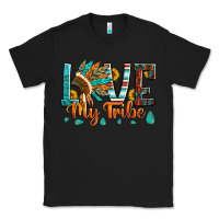 Black love my tribe native american indian headdress Classic Tee - Artiststas