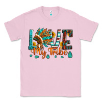 Bubblegum Pink love my tribe native american indian headdress Classic Tee - Artiststas