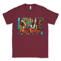 Burgundy love my tribe native american indian headdress Classic Tee - Artiststas
