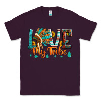 Plum love my tribe native american indian headdress Classic Tee - Artiststas