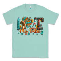 Seafoam love my tribe native american indian headdress Classic Tee - Artiststas
