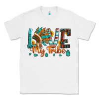 White love my tribe native american indian headdress Classic Tee - Artiststas