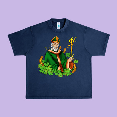 St Patricks And Horseshoes With Shamrocks Urban Heavy Tee Designed By Adodesignshop