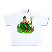 White st patricks and horseshoes with shamrocks Urban Heavy Tee - AdoDesignShop
