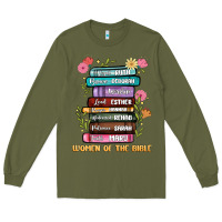 Army Green the original women of the bible books full color Long Sleeve Tee - JahusDesignShop