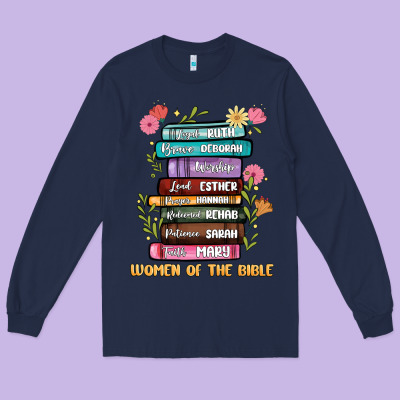 The Original Women Of The Bible Books Full Color Long Sleeve Tee Designed By Jahusdesignshop