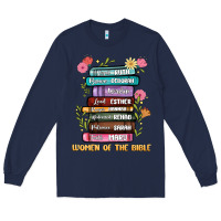 Navy the original women of the bible books full color Long Sleeve Tee - JahusDesignShop
