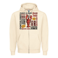 Sandshell crawfish junkie Zipper Hoodie - MaliasSmallBusiness