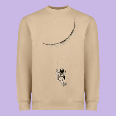 Astronaut Moon Swing Heavyweight Sweatshirt Designed By Bettercallsaul