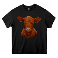 Black red angus calf Heavy Core Tee - RanaPortraitStore