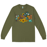 Army Green western faith arrow sunflowers Long Sleeve Tee - BarkalooDesign