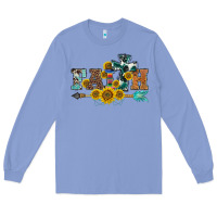Colony Blue western faith arrow sunflowers Long Sleeve Tee - BarkalooDesign