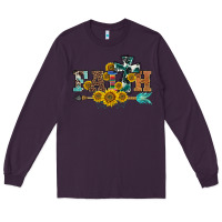 Plum western faith arrow sunflowers Long Sleeve Tee - BarkalooDesign