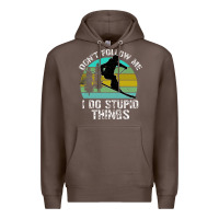 Coffee Don t Follow Me I Do Stupid Things Premium Hoodie - Bettercallsaul