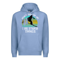 Colony Blue Don t Follow Me I Do Stupid Things Premium Hoodie - Bettercallsaul