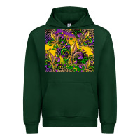 Forest Green mardi gras fleur de lis Urban Hoodie - CowGirlArtShop
