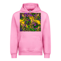 Fuchsia Pink mardi gras fleur de lis Urban Hoodie - CowGirlArtShop