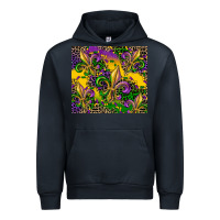 Navy mardi gras fleur de lis Urban Hoodie - CowGirlArtShop