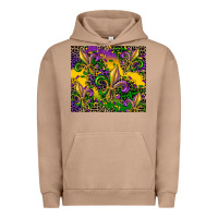 Pigment Burro mardi gras fleur de lis Urban Hoodie - CowGirlArtShop