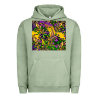 Pigment Oil Green mardi gras fleur de lis Urban Hoodie - CowGirlArtShop