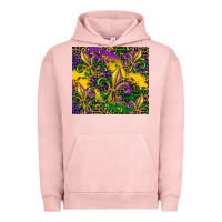 Pigment Salmon mardi gras fleur de lis Urban Hoodie - CowGirlArtShop