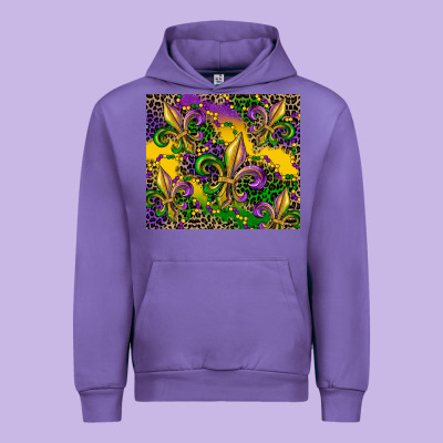 Mardi Gras Fleur De Lis Urban Hoodie Designed By Cowgirlartshop