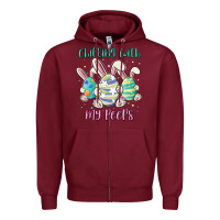 Burgundy chilling with my peeps Zipper Hoodie - MaliasSmallBusiness