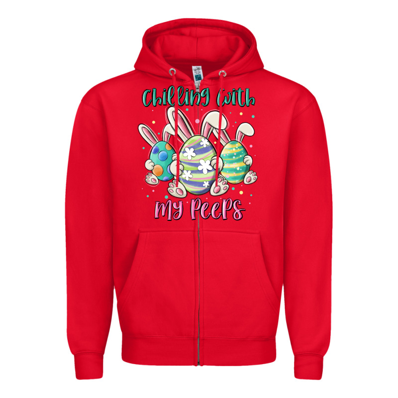 Chilling With My Peeps Zipper Hoodie by MaliasSmallBusiness | Teevron