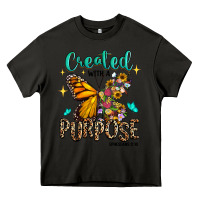 Asphalt created with a purpose ephesians 2 10 Heavy Core Tee - RanaPortraitStore