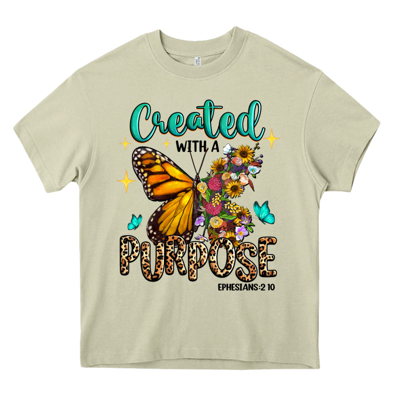 Created With A Purpose Ephesians 2 10 Heavy Core Tee by RanaPortraitStore | Teevron