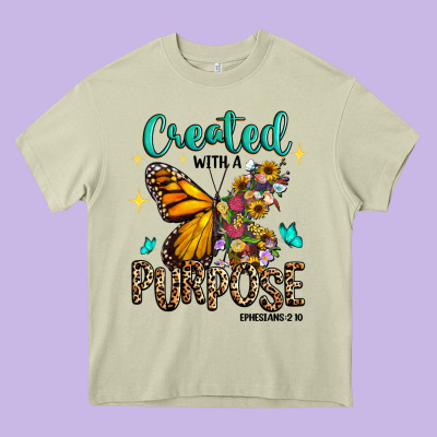 Heavy Core Tee created with a purpose ephesians 2 10