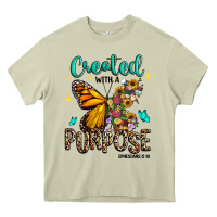 Mossy created with a purpose ephesians 2 10 Heavy Core Tee - RanaPortraitStore