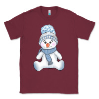 Burgundy winter snowman Classic Tee - AdoDesignShop