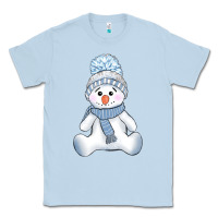 Dusty Blue winter snowman Classic Tee - AdoDesignShop