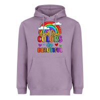 Lavender name vibrant positivity rainbow art Heavyweight Hoodie - LillyAllenDesigns