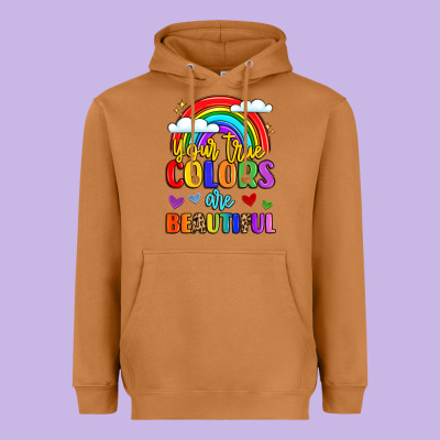 Name Vibrant Positivity Rainbow Art Heavyweight Hoodie Designed By Lillyallendesigns