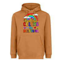 Meerkat name vibrant positivity rainbow art Heavyweight Hoodie - LillyAllenDesigns