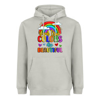 Moon Dust name vibrant positivity rainbow art Heavyweight Hoodie - LillyAllenDesigns