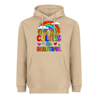 Mushroom name vibrant positivity rainbow art Heavyweight Hoodie - LillyAllenDesigns