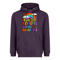 Plum name vibrant positivity rainbow art Heavyweight Hoodie - LillyAllenDesigns